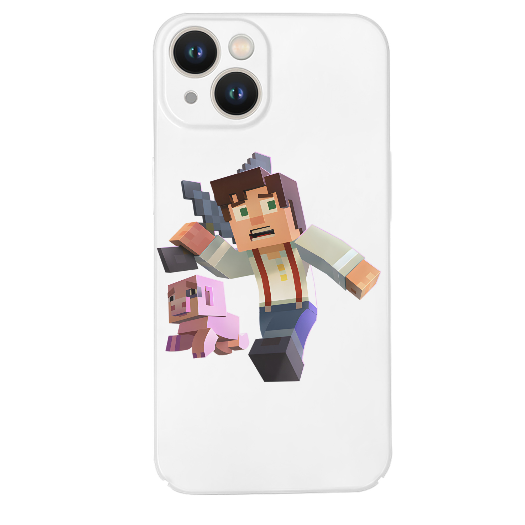 （画像用） マインクラフト ブロックの世界 Minecraft MC Block world 【iPhone 14シリーズ対応】ハードケース